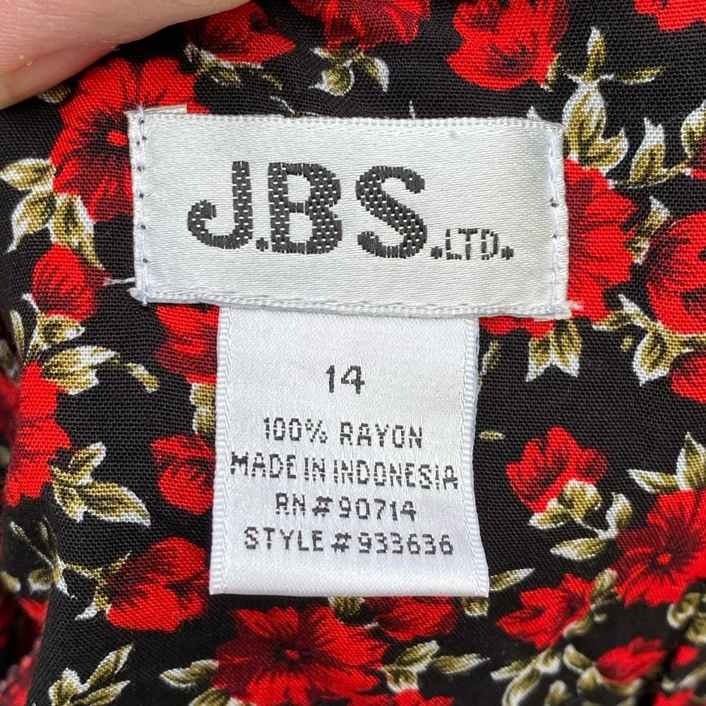 Floral Red Midi Dress - Picture 7 of 12